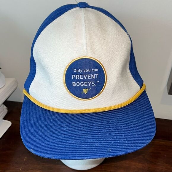 Puma Golf Mens Blue “Only You Can Prevent Bogeys”Snapback Hat Nwt Rickie Fowler - Picture 1 of 4